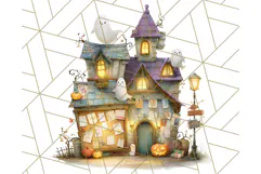 Halloween Neighborhood Clipart PNG for Trick or Treat Product Image 4
