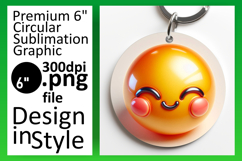 Artistic Circle PNG for Keychains , 3D Emoji Product Image 1