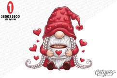 Valentine Gnome Sublimation Clipart - High Quality Design Product Image 4