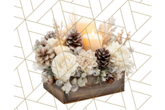 Whimsy Winter Florals Clipart PNG, Christmas Png Clipart Product Image 4