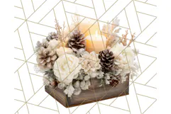 Whimsy Winter Florals Clipart PNG, Christmas Png Clipart Product Image 4