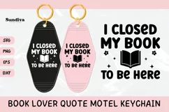Book Lover Motel Keychain SVG Vol. 2 | I Closed My Book Product Image 1