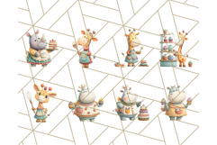 Cozy Safari Baking Animals PNG, Cute Jungle Kitchen Art Product Image 4
