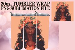 Sun-Kissed Beauty: Watercolor Tumbler Wrap - Melanin Magic Product Image 1