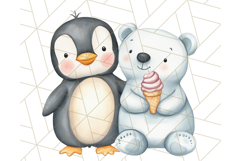 Spring Animal Ice Cream Clipart, Cute Pastel Animal PNG Product Image 4