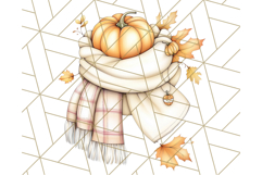 Pumpkin Spice Chibi Girls, Fall Accessories PNG, Cozy Autumn Product Image 4