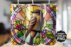 Eastern Phoebe Single Bird Stained Glass - Tumble Design Product Image 1