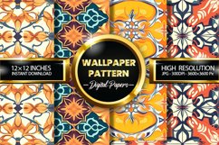 Wallpaper Pattern Digital Papers - 04 Variations Product Image 1