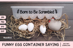Funny Egg Container Saying SVG | Born To Be Scrambled Product Image 1
