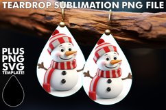 Holiday Cheer 3D Snowman Teardrop Earrings Product Image 1