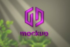 Liquid Logo Mockup With Realistic Window Sunlight Effect Product Image 1