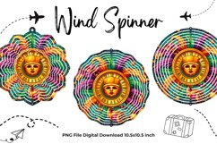 Mardi Gras Wind Spinner Fleur De Lis Template Sublimation_56 Product Image 1