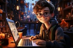 3D Character Boy Software_Developer relevant environment Product Image 1