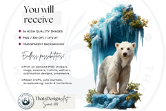 Watercolor Polar Bears Arctic Wildlife Illustration Set Product Image 2