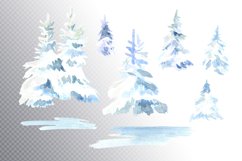 Winter constructor. Watercolor elements set Product Image 5