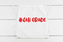 #4th Grade SVG Cut File - Back to School DXF EPS PNG JPG Product Image 4
