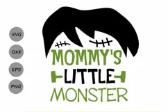 Mommy's Little Monster svg, Halloween svg, Monster svg. Product Image 1