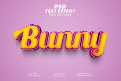 Bunny PSD 3D Text Style Effect Product Image 1