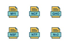 Set Of File Formats Icons Product Image 1