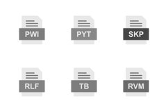 Set Of File Formats Icons Product Image 1