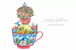 Watercolor underwater clipart. Nursery illustration, png Product Image 1
