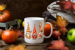 Fall Gnomes. Watercolor Clipart. PNG. JPG Product Image 2