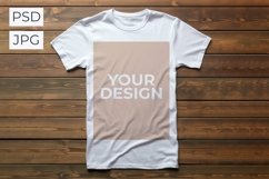White pattern t-shirt mockup