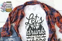 Let's Get Drunk In The Woods SVG DXF PNG EPS Cutting File Product Image 2
