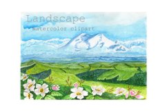 Watercolor camping Summer , Nature ,trip to the Mountains. Product Image 2