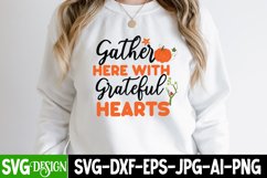 Gather Here With Greateful Hearts SVG Cutting Files Product Image 1