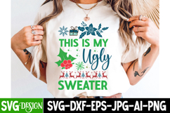 This is my Ugly Sweater SVG Cut File, Christmas SVG Design Product Image 2