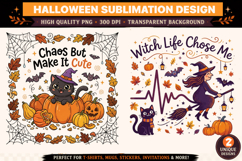 Funny Halloween Sublimation Design,Witch Halloween PNG Product Image 1