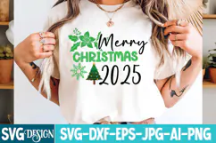 Merry Christmas 2025 SVG Design,Merry Christmas Svg Design Product Image 3