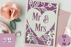 3D Mr &amp; Mrs card| Paper cutting | wedding card SVG Product Image 3