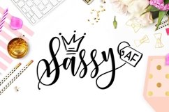 Sassy AF SVG | Funny SVG Cut File Product Image 2