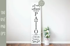 Welcome To Our Patio - Family Name Sign SVG Product Image 1