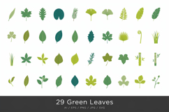 Green Leaves Clipart Product Image 1