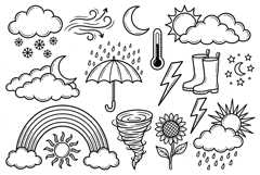 Hand Drawn Weather Clipart Product Image 1