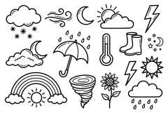 Hand Drawn Weather Clipart Product Image 1