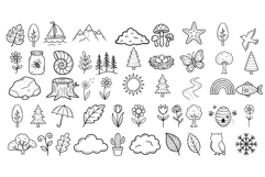 Hand Drawn Nature Clipart Product Image 2