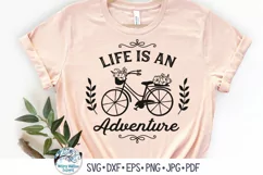 Life Is An Adventure SVG | Vintage Floral Bike SVG Product Image 2