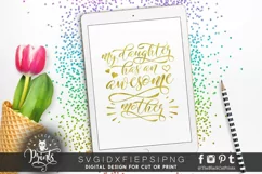 My Daughter Has An Awesome Mother | Funny Mothers Day SVG Product Image 4