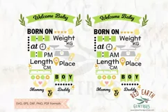 Baby boy announcement chart template in SVG,DXF,PNG,EPS,PDF Product Image 3