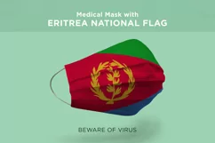 Medical Mask with eritrea estonia ethiopia fiji Nation Flags Product Image 3
