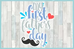 Baby First Father's Day Holiday SVG DXF EPS PNG files Product Image 3