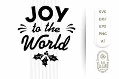 Christmas SVG - Joy to the World SVG Cut File Product Image 1