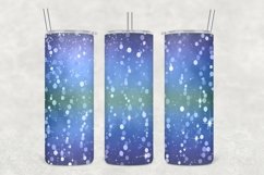 Blue Purple Tone Glowing Glitter Tumbler Wrap Sublimation Product Image 1