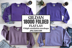 Gildan 18000 Sand Folded Flat Lay Mockups Product Image 1