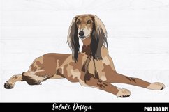 Saluki Sublimation, Saluki PNG design Product Image 1