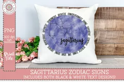 Sagittarius Zodiac Sign with Personality Traits Sublimation Product Image 2